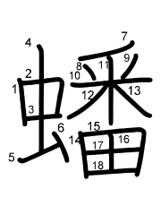 Thứ tự nét chữ 蟠