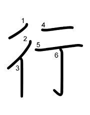 Thứ tự nét chữ 行