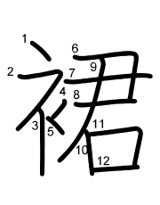 Thứ tự nét chữ 裙