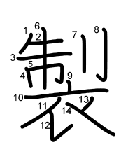 Thứ tự nét chữ 製