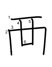 Thứ tự nét chữ 襾