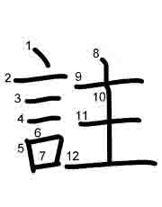 Thứ tự nét chữ 註