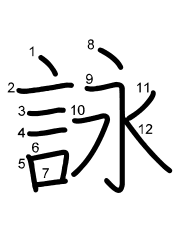 Thứ tự nét chữ 詠