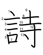 Thứ tự nét chữ 詩