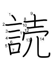 Thứ tự nét chữ 読