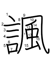 Thứ tự nét chữ 諷