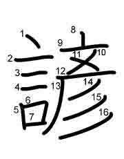 Thứ tự nét chữ 諺