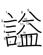 Thứ tự nét chữ 謚