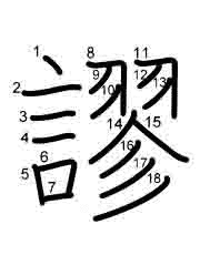 Thứ tự nét chữ 謬