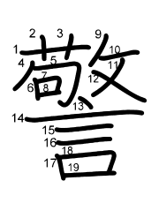 Thứ tự nét chữ 警