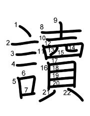 Thứ tự nét chữ 讀