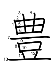 Thứ tự nét chữ 豊