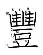 Thứ tự nét chữ 豐