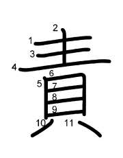Thứ tự nét chữ 責
