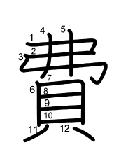 Thứ tự nét chữ 費