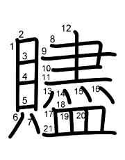 Thứ tự nét chữ 贐