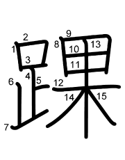 Thứ tự nét chữ 踝