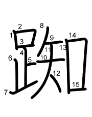 Thứ tự nét chữ 踟