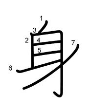 Thứ tự nét chữ 身