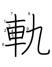 Thứ tự nét chữ 軌