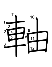 Thứ tự nét chữ 軸