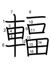 Thứ tự nét chữ 輻