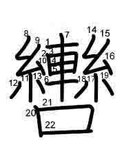 Thứ tự nét chữ 轡