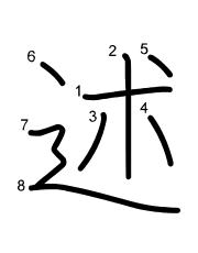 Thứ tự nét chữ 述