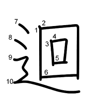 Thứ tự nét chữ 迴