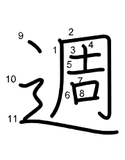 Thứ tự nét chữ 週