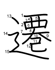 Thứ tự nét chữ 遷
