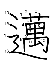 Thứ tự nét chữ 邁