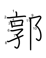 Thứ tự nét chữ 郭