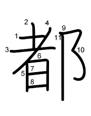 Thứ tự nét chữ 都