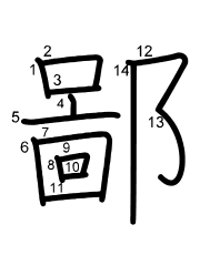 Thứ tự nét chữ 鄙