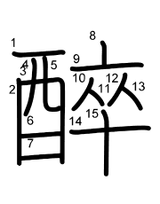 Thứ tự nét chữ 醉