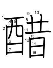 Thứ tự nét chữ 醋