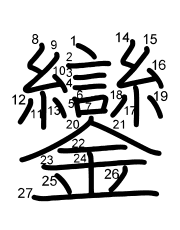 Thứ tự nét chữ 鑾