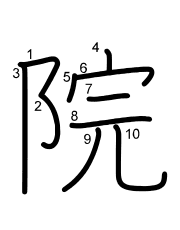 Thứ tự nét chữ 院