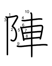Thứ tự nét chữ 陣