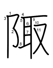 Thứ tự nét chữ 陬