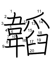 Thứ tự nét chữ 韜