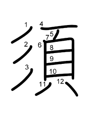 Thứ tự nét chữ 須
