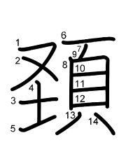 Thứ tự nét chữ 頚