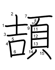 Thứ tự nét chữ 頡