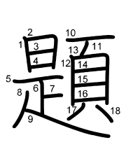 Thứ tự nét chữ 題