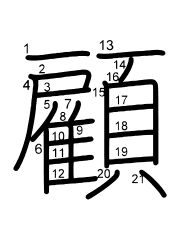 Thứ tự nét chữ 顧