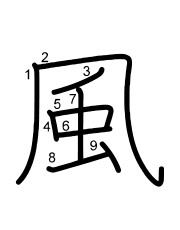 Thứ tự nét chữ 風