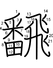 Thứ tự nét chữ 飜