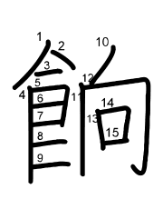 Thứ tự nét chữ 餉